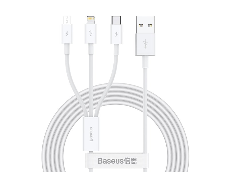 کابل شارژ سریع سه سر بیسوس Baseus Superior Fast Charging USB to M L C
