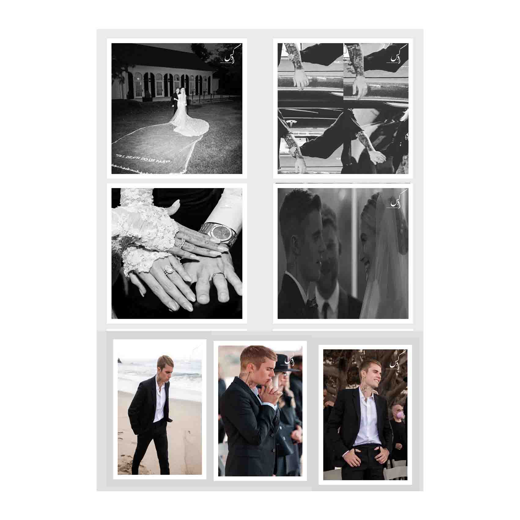 آویز تزیینی رادکس طرح جاستین ببیر مدل M1 مجموعه 7 عددی