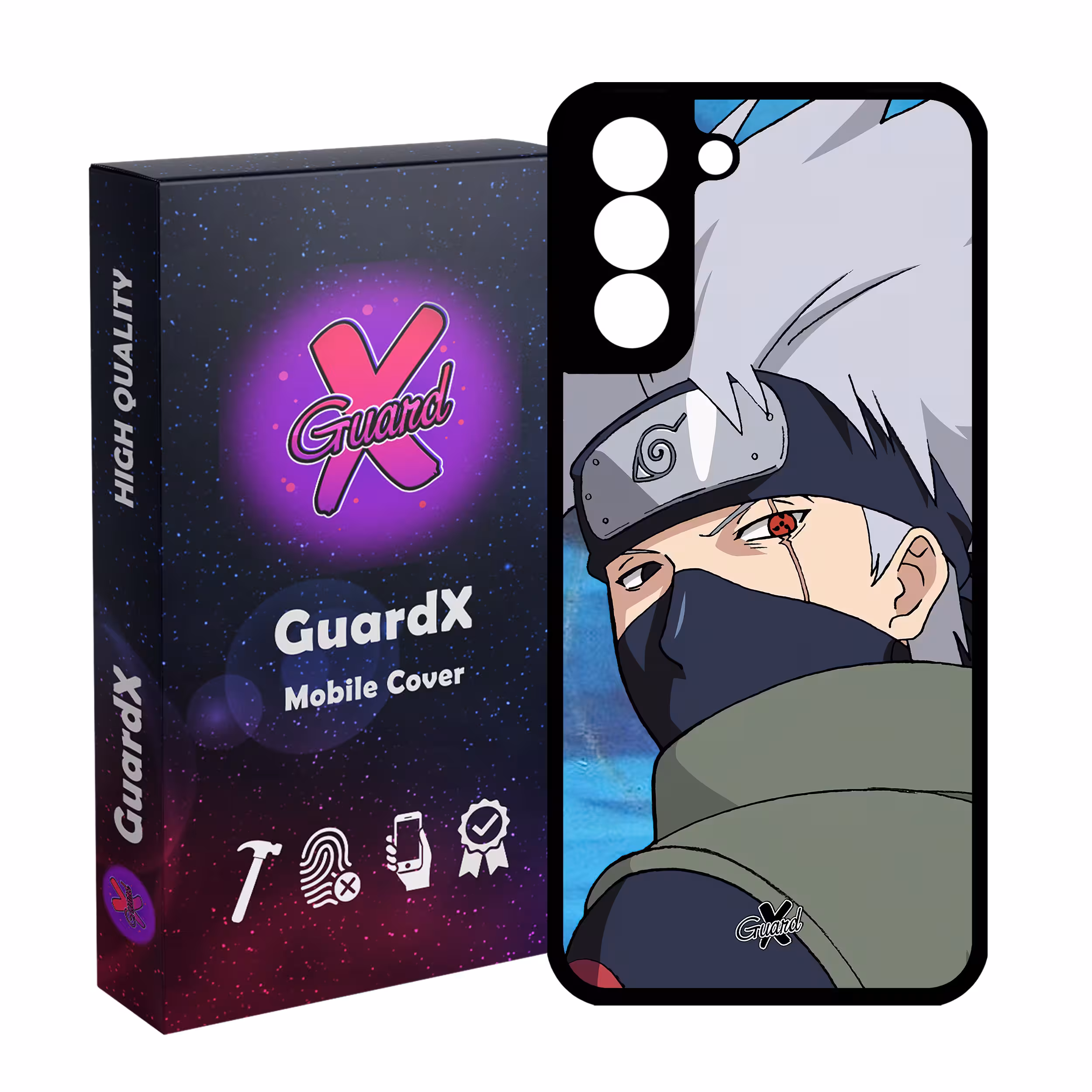 کاور گارد ایکس طرح Kakashi Anime مدل Glass10523 مناسب برای گوشی موبایل سامسونگ Galaxy S21 FE