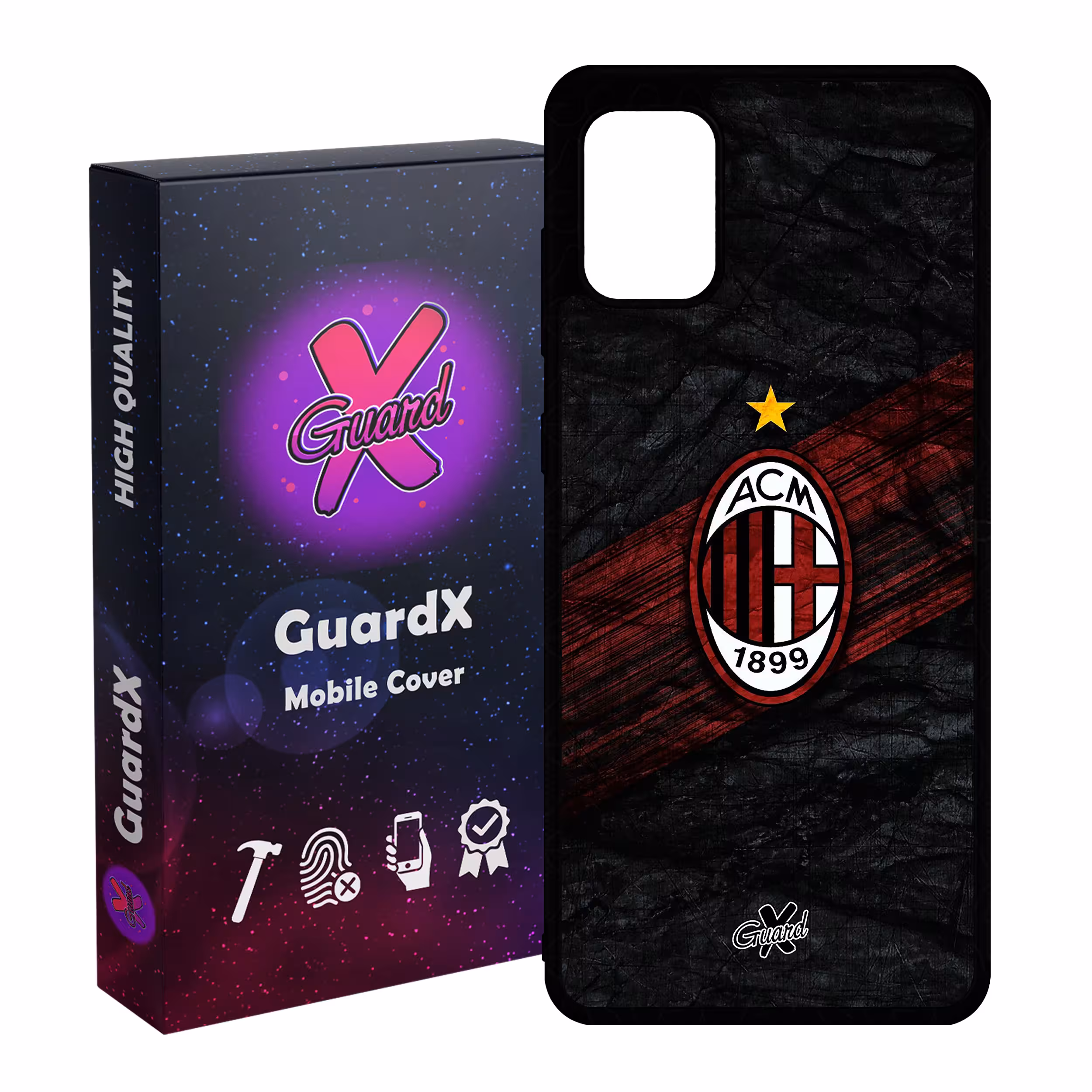 کاور گارد ایکس طرح AC Milan مدل Glass10057 مناسب برای گوشی موبایل سامسونگ Galaxy A31