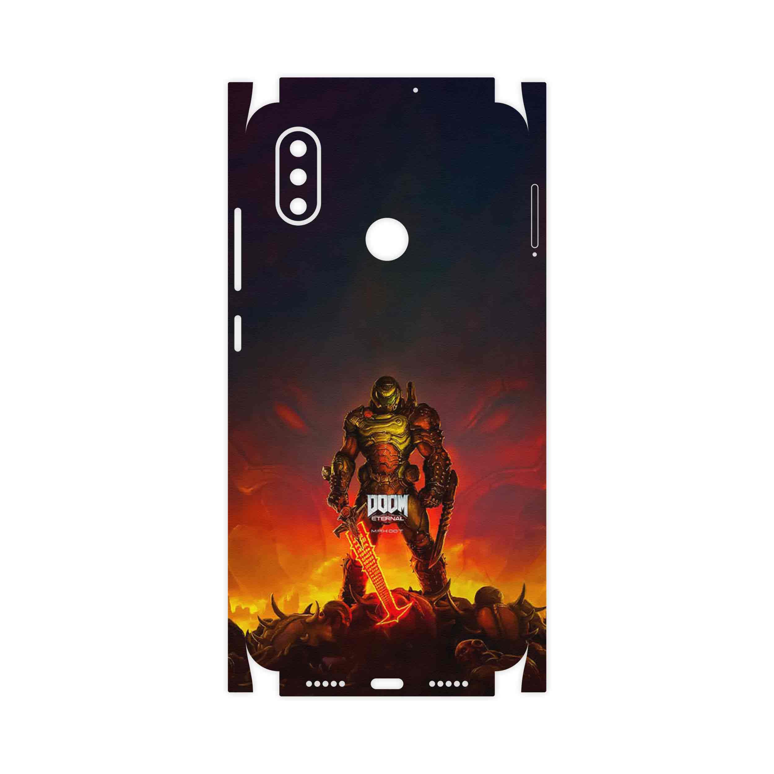 برچسب پوششی ماهوت مدل DOOM Game Series-FullSkin مناسب برای گوشی موبایل شیائومی Mi 8