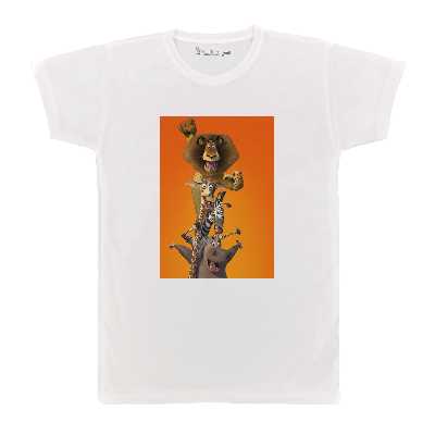 تی شرت آستین کوتاه بچگانه پرمانه طرح ماداگاسکار کد pmt.6808