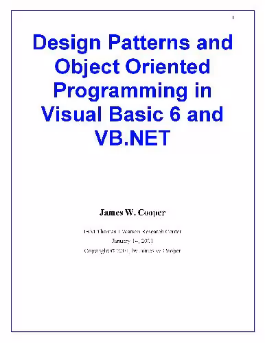 خرید و دانلود نسخه کامل کتاب Design Patterns and Object Oriented Programming in Visual Basic 6 and VB.NET