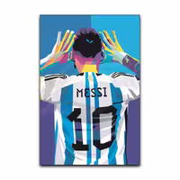 تابلو شاسی گوفی مدل لیونل مسی بازیکن فوتبال تیم آرژانتین طرح Lionel Messi Football Player کد RGNT10 | دنیای قاب