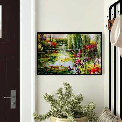 تابلو مدل باغ گل اثر کلود مونه