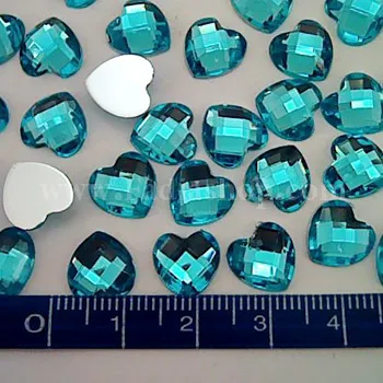 سنگ تزئینی قلبی آبی فیروزه ای