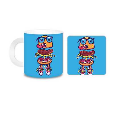 ماگ مدل همبرگر کد 111 به همراه زیر لیوانی