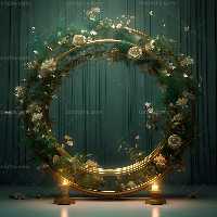 بک دراپ عکاسی سبز طلایی | گرافیک با طعم تربچه