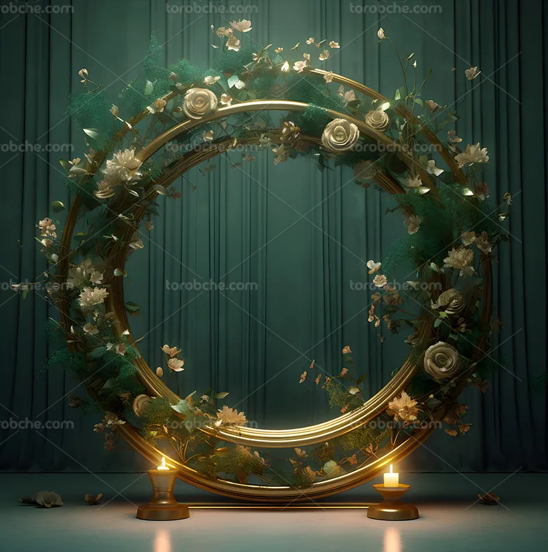 بک دراپ عکاسی سبز طلایی | گرافیک با طعم تربچه