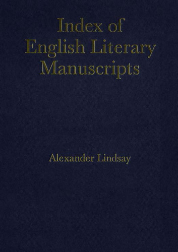خرید و دانلود نسخه کامل کتاب Index of English Literary Manuscripts