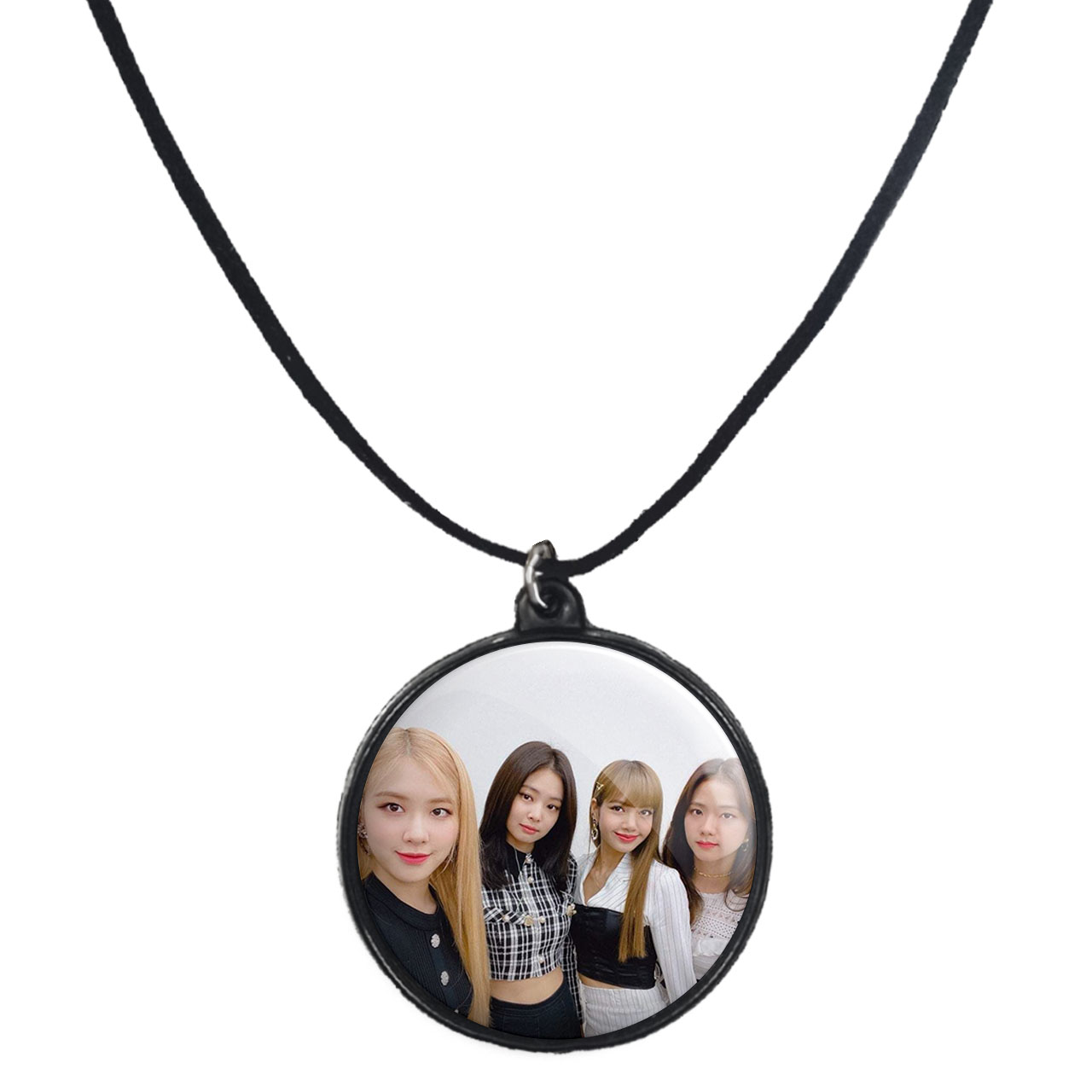 گردنبند پرمانه طرح بلک پینک کد pmb.18228 مدل دو طرفه