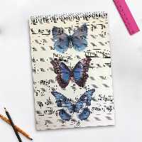 دفتر شطرنجی 100 برگ طرح پروانه | چاوه