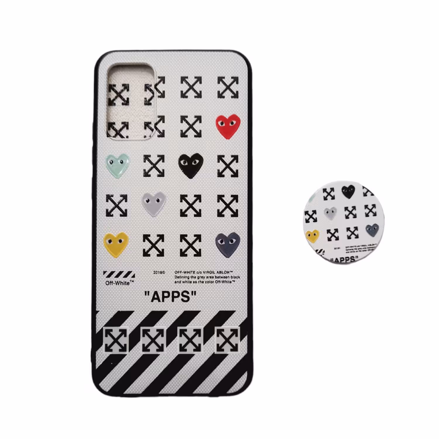 کاور طرح آبرنگی مدل a03s مناسب برای گوشی موبایل سامسونگ Galaxy A03S / a02S / M02S به همراه پاپ سوکت