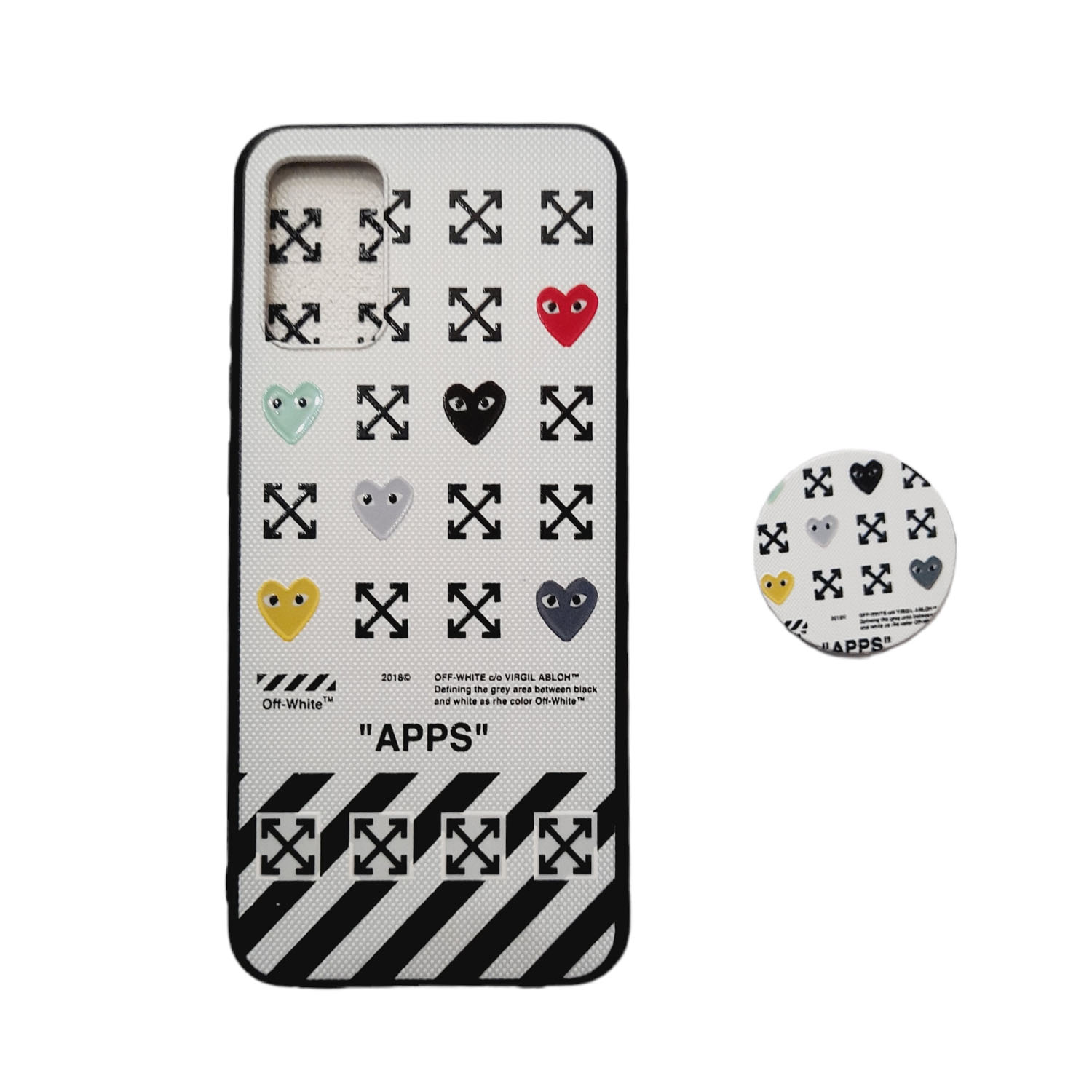 کاور طرح آبرنگی مدل a03s مناسب برای گوشی موبایل سامسونگ Galaxy A03S / a02S / M02S به همراه پاپ سوکت