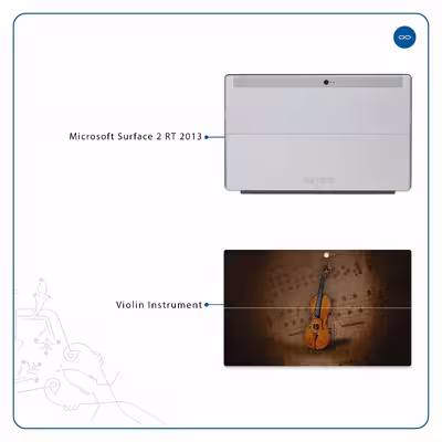 برچسب پوششی ماهوت مدل Violin-Instrument مناسب برای تبلت مایکروسافت Surface 2 RT 2013