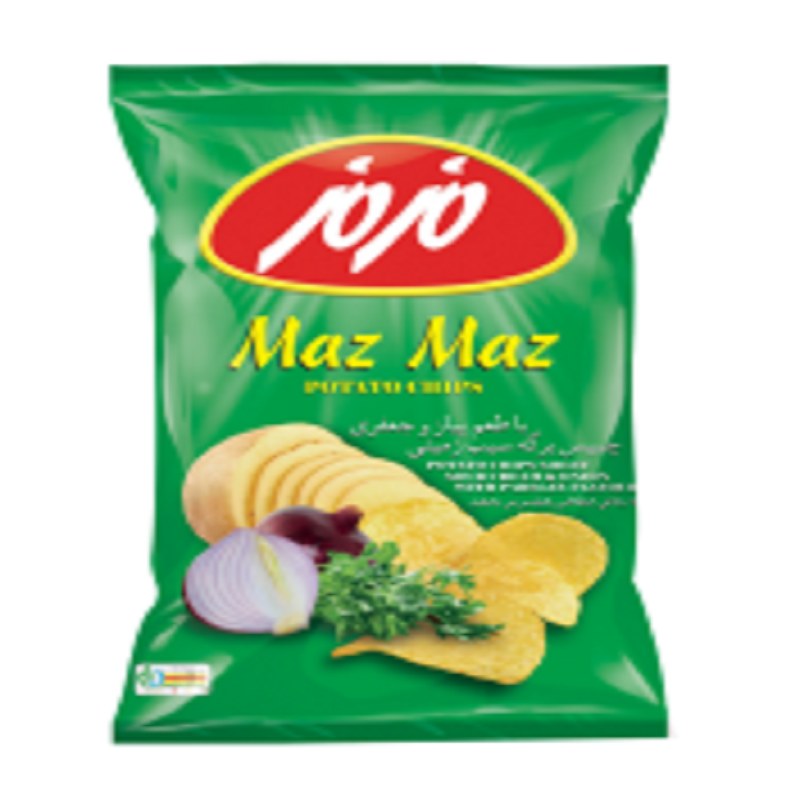 چیپس پیاز و جعفری مزمز -بسته 40 عددی