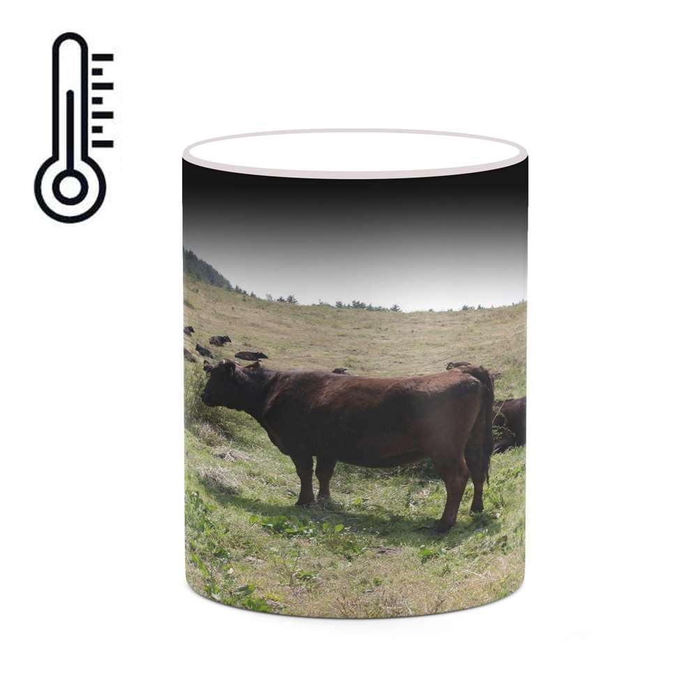 ماگ حرارتی کاکتی طرح گاو مدل mgh19225