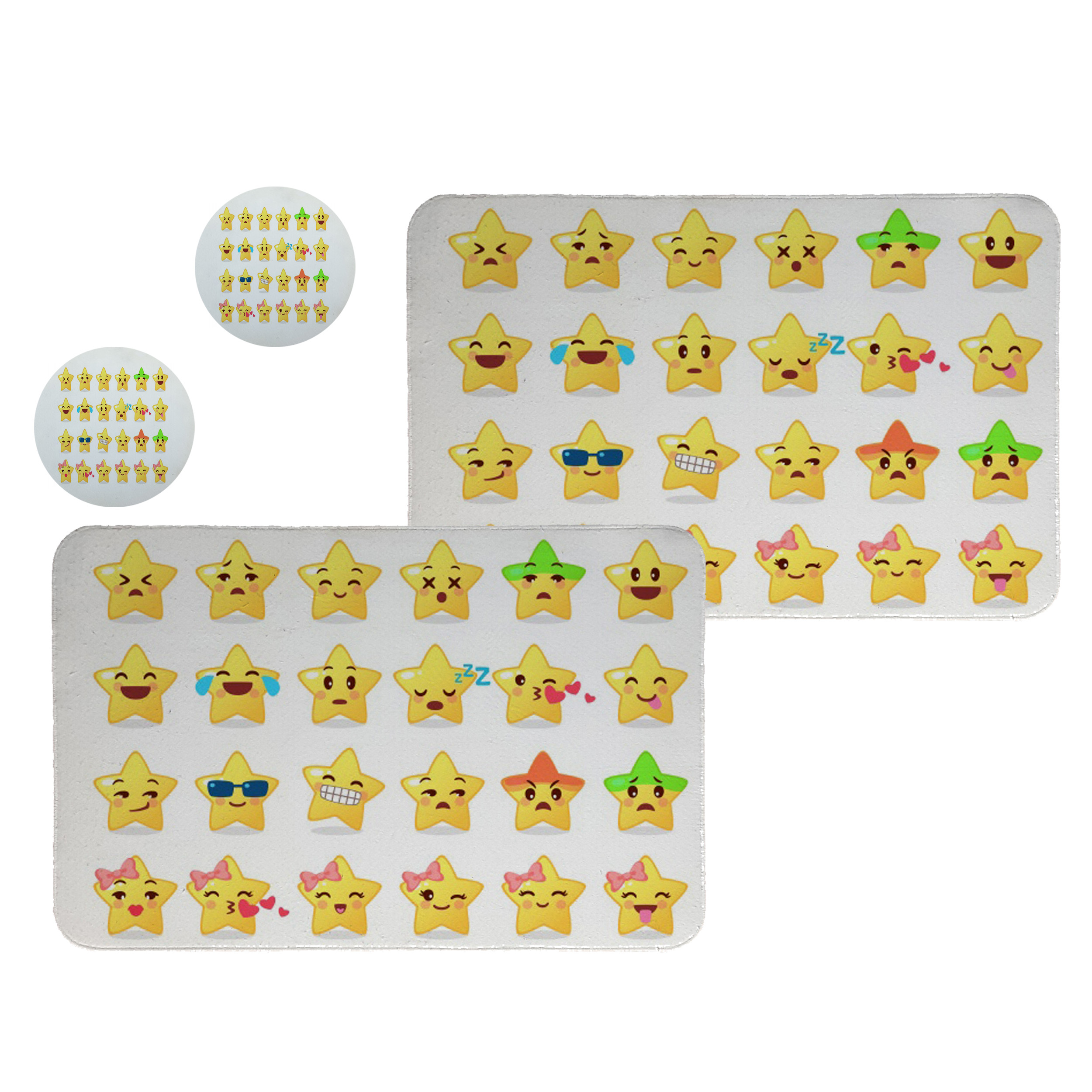 زیربشقابی طرح ستاره کد 8023 مجموعه 2عددی همراه زیرلیوانی