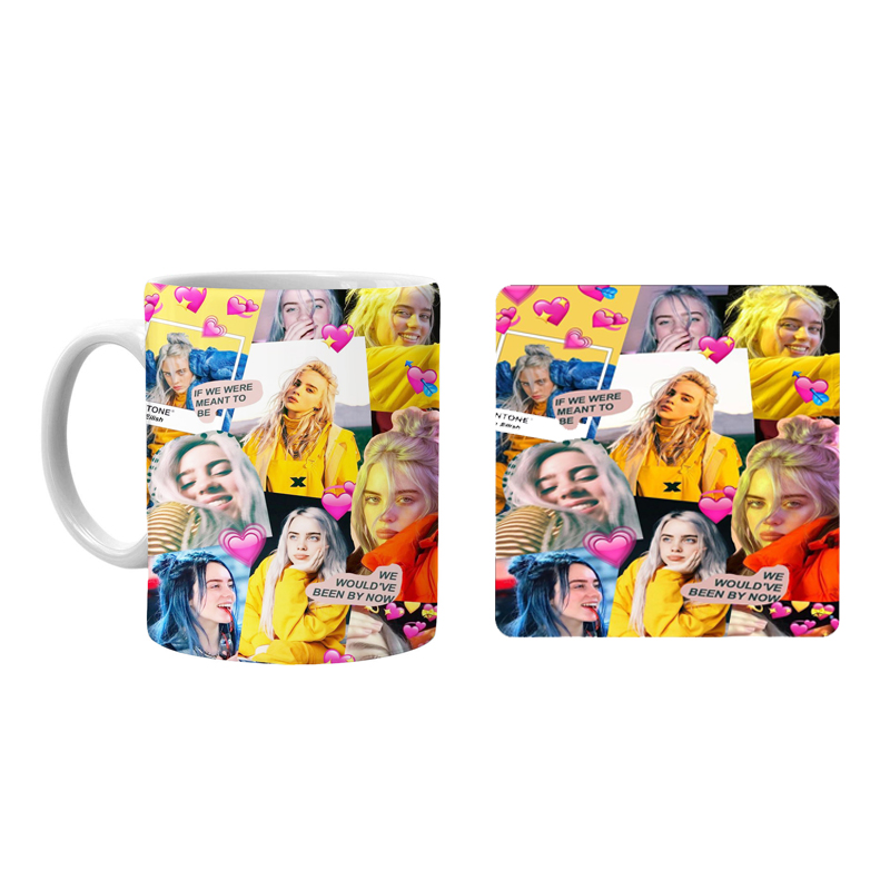 ماگ طرح بیلی ایلیش کد xi14 به همراه زیرلیوانی