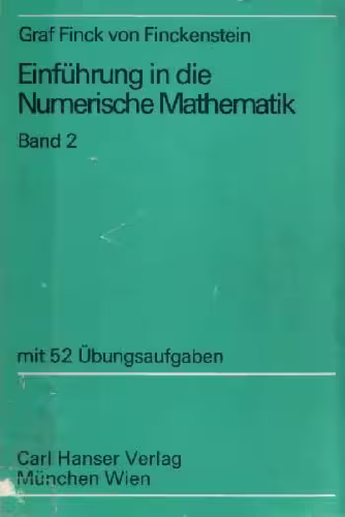خرید و دانلود نسخه کامل کتاب Einfuehrung in die numerische Mathematik
