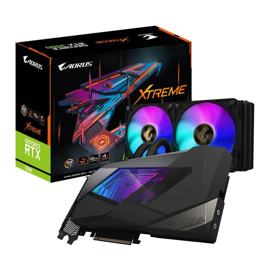 کارت گرافیک گیگابایت AORUS GeForce RTX 3080 XTREME WATERFORCE 12G