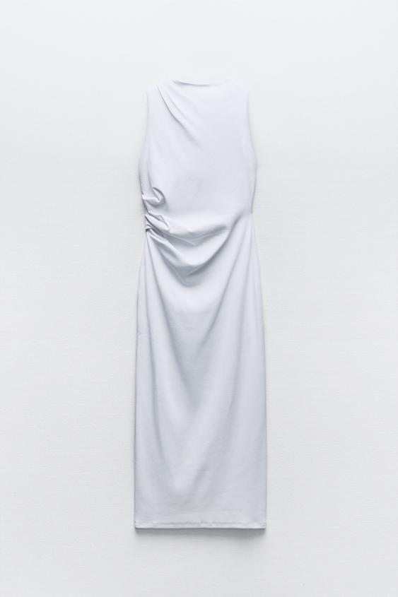 لباس زنانه زارا DRAPED RIBBED DRESS | تهران زارا TehranZara