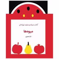 کتاب پارچه‌ای سیاه و سفید نوزادان (میوه‌ها)(خشتی)(گوین)
