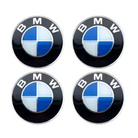 آرم کاپ رینگ خودرو آراکس یدک مدل AY-3484 طرح بی ام و BMW بسته 4 عددی