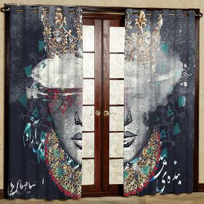 پرده مدل مخمل پانچی کد 6772 سایز 280x140 سانتی متر