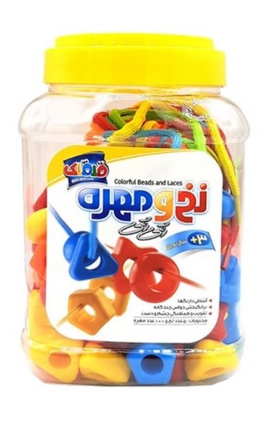 فکری نخ و مهره رنگی رنگی (50 تایی) - کتاب‌فروشی کوچه کتاب