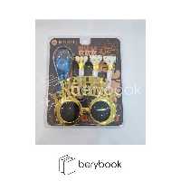 ست بادکنک / استند 24 عددی / 9040 / طلایی / عینک گرد