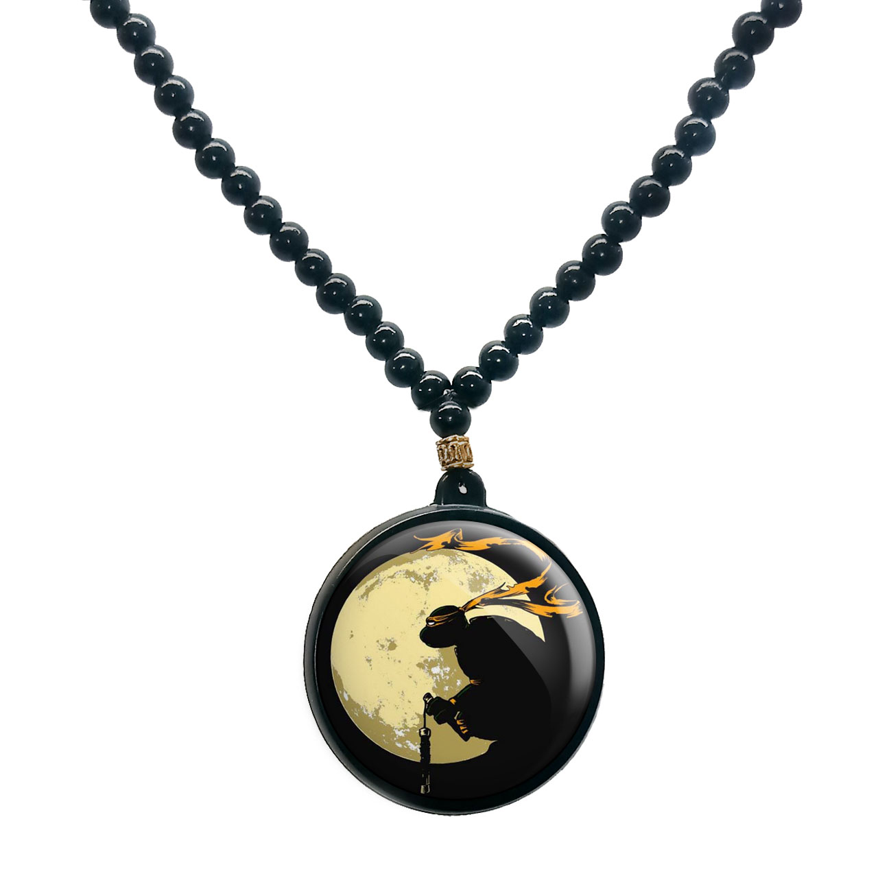 گردنبند پرمانه طرح لاکپشت‌های نینجا کد pmd.9957 مدل دو طرفه