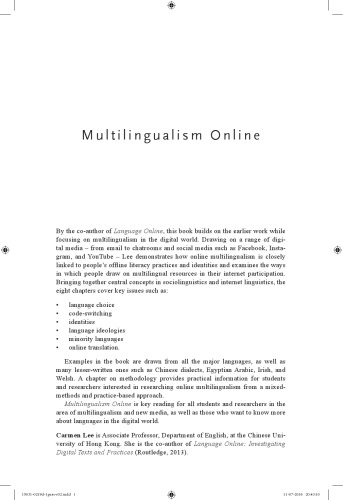 خرید و دانلود نسخه کامل کتاب Multilingualism Online
