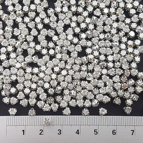 نگین پایه دار 20 سفید