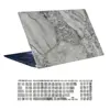 استیکر لپ تاپ توییجین و موییجین طرح Marble کد 55 مناسب برای لپ تاپ 15.6 اینچ به همراه برچسب حروف فارسی کیبورد 