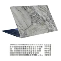 استیکر لپ تاپ توییجین و موییجین طرح Marble کد 55 مناسب برای لپ تاپ 15.6 اینچ به همراه برچسب حروف فارسی کیبورد 