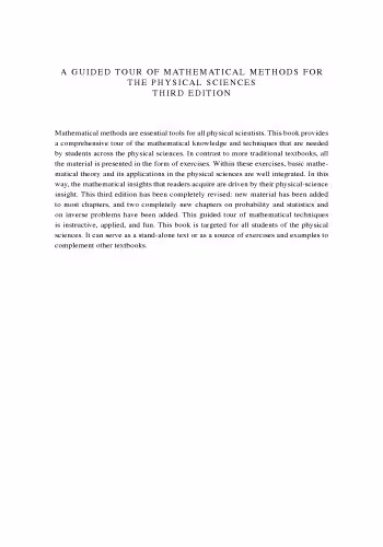 خرید و دانلود نسخه کامل کتاب A guided tour of mathematical methods for the physical sciences