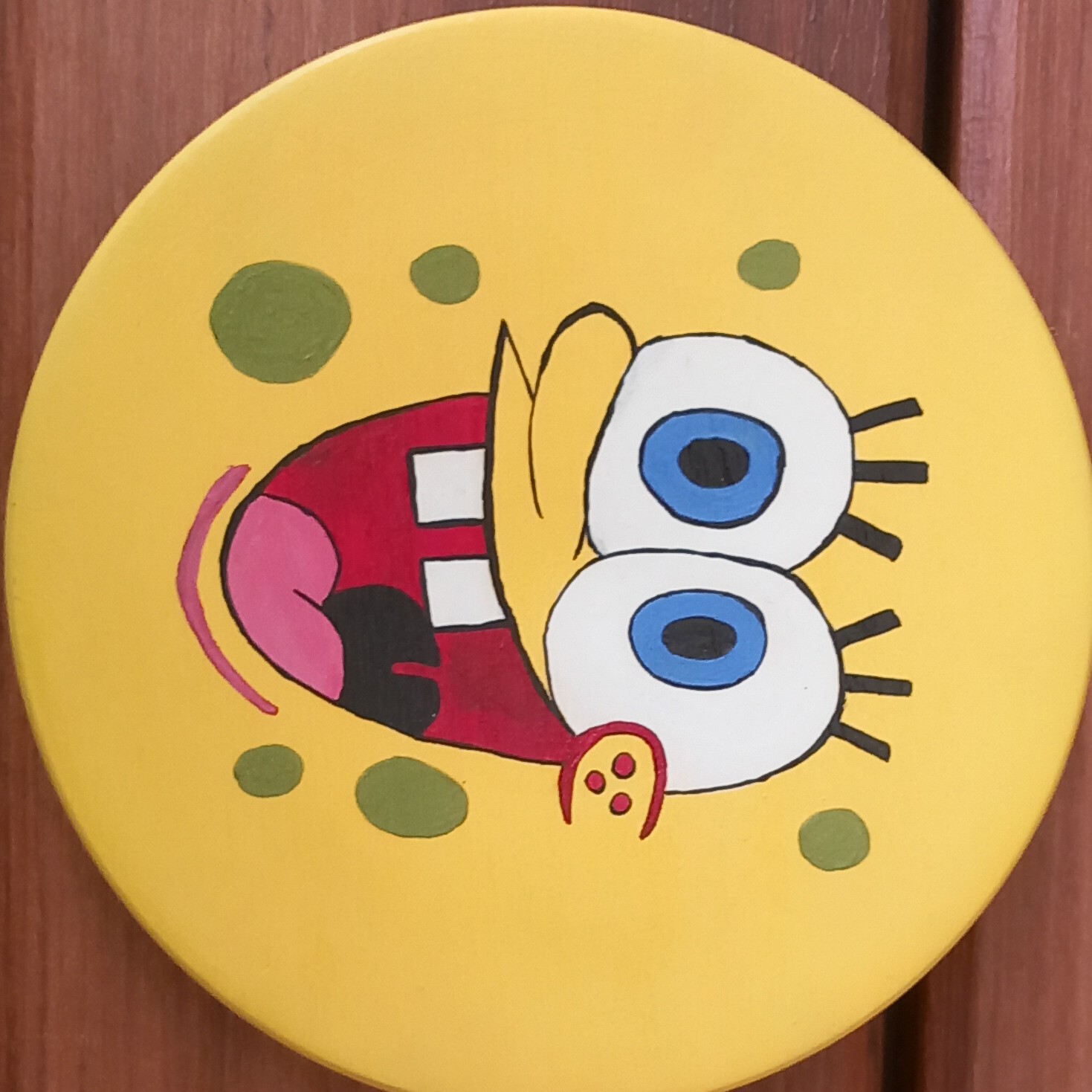 طراحی روی سفال سایز 15 طرح باسفنجی