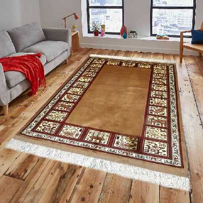 فرش دستبافت دو و نیم متری طرح کف ساده کد AA388