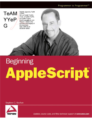 خرید و دانلود نسخه کامل کتاب Beginning AppleScript
