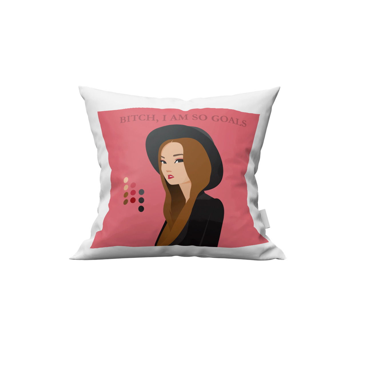 کاور کوسن طرح بلک پینک مدل K711