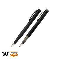 قلم خودنویس تک رنگ مشکی خش دار گیره مشکی و مشکی مات گیره دودی مدل MELODY 66