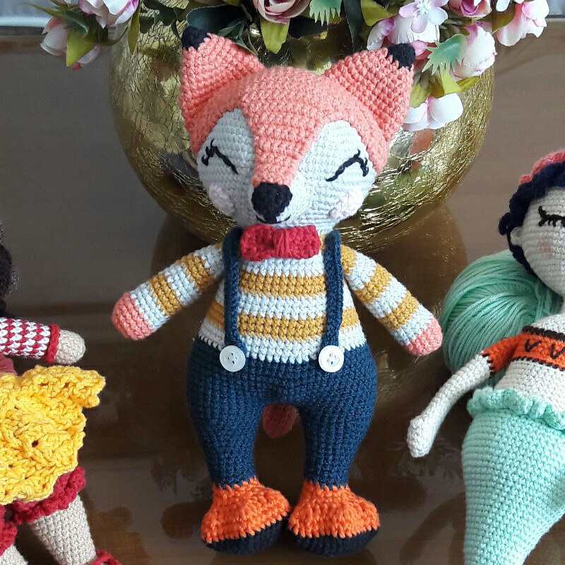 عروسک  بافتنی روباه