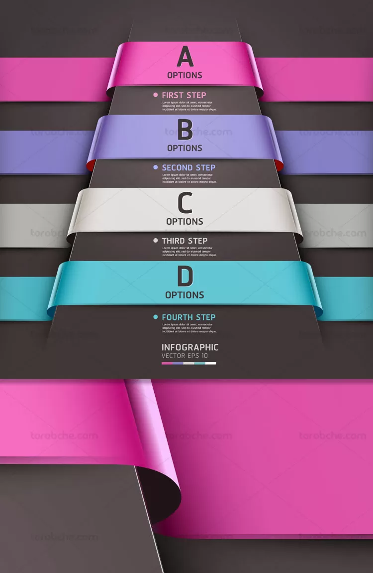 وکتور اینفوگرافیک خلاقانه | گرافیک با طعم تربچه