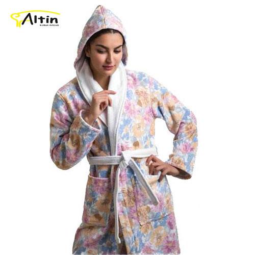 حوله تنپوش پودایران طرح شقایق کرم سایز 125