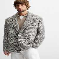 کت مردانه زارا TEXTURED DOUBLE-BREASTED BLAZER | تهران زارا TehranZara