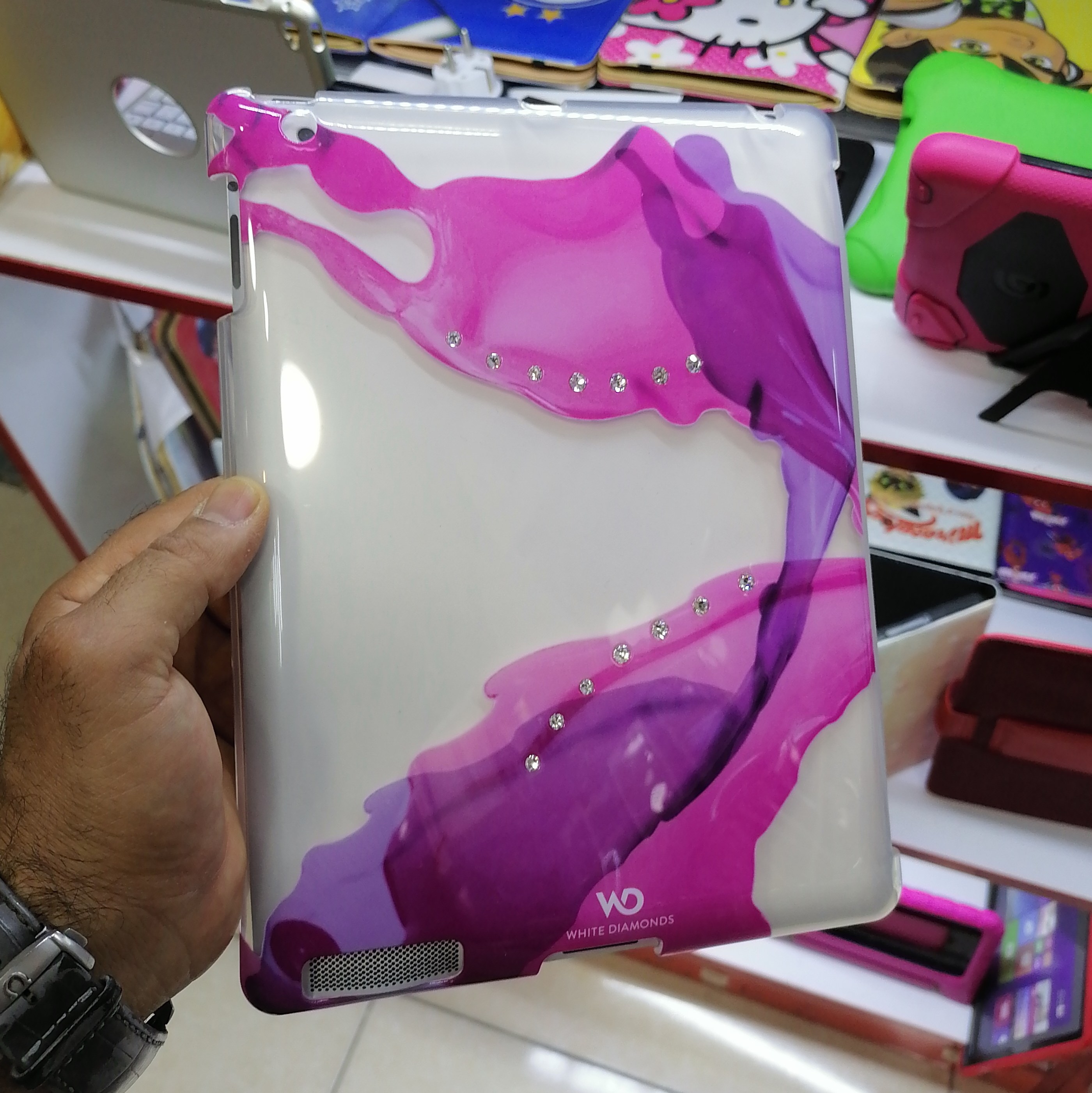 کاور طرحدار و نگین دار تبلت اپل مناسب ipad 2-3-4