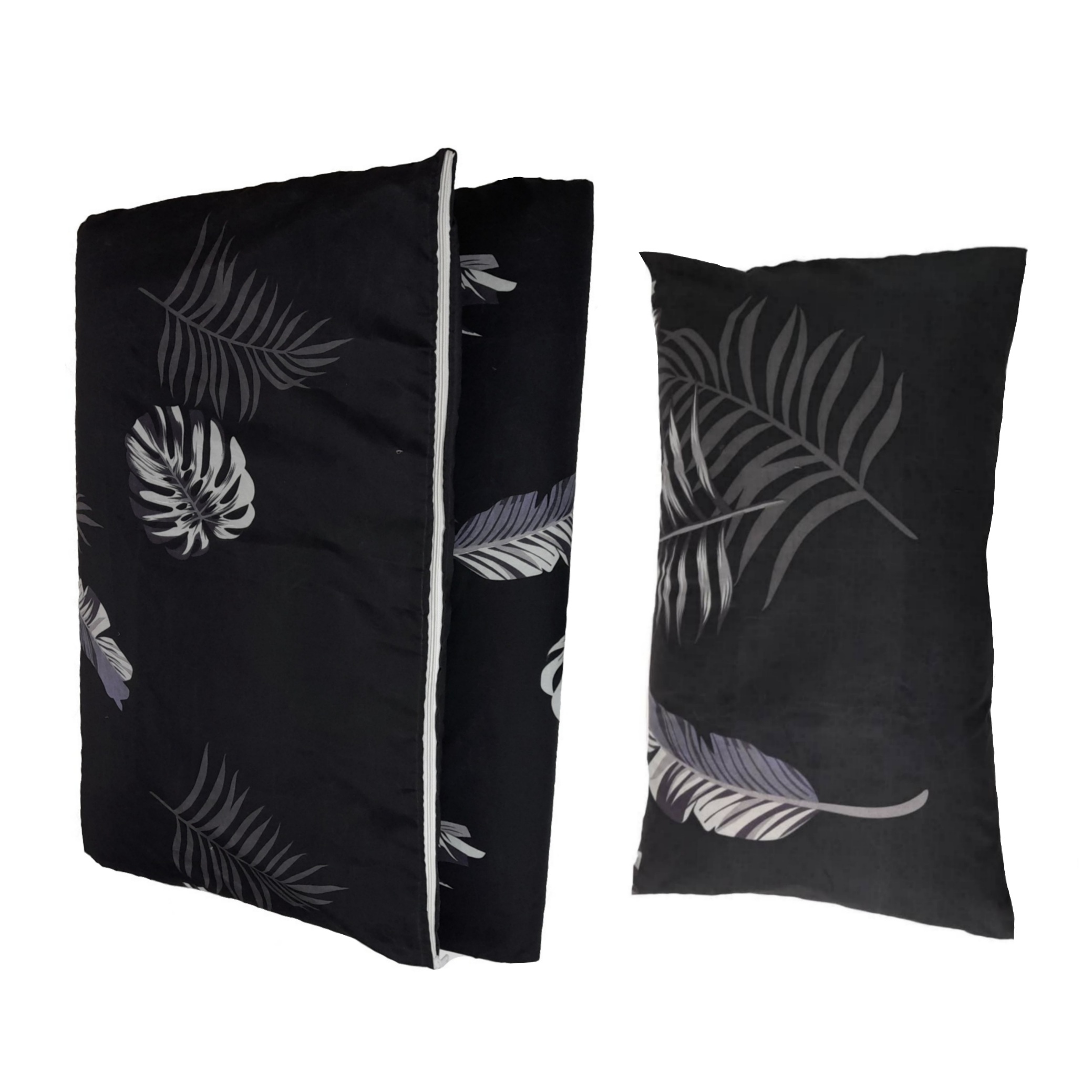 سرویس ملحفه طرح برگ انجیر گرمسیری کد ni07017 یک نفره دو تکه