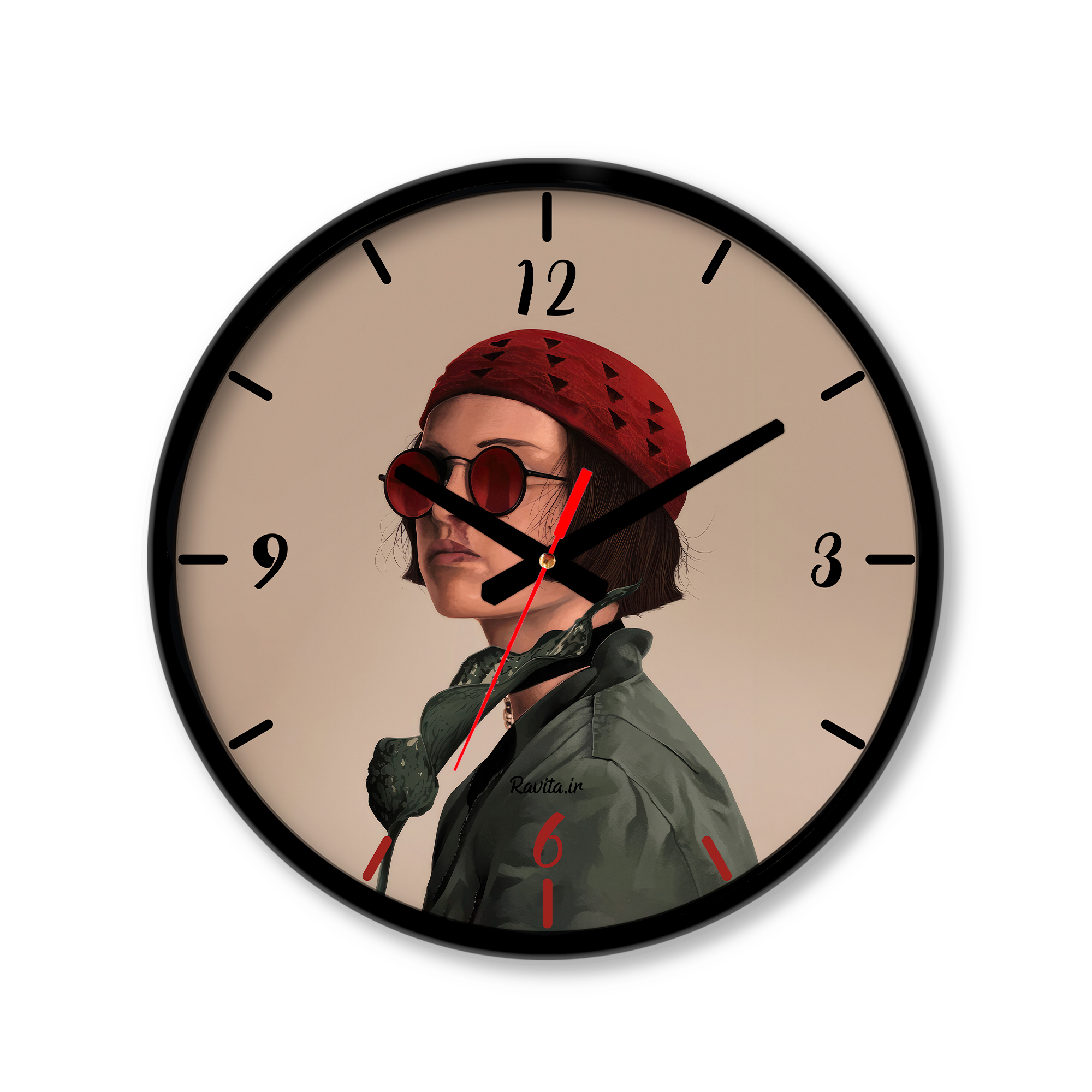 ساعت دیواری کوچک راویتا طرح ماتیلدا کد 3625