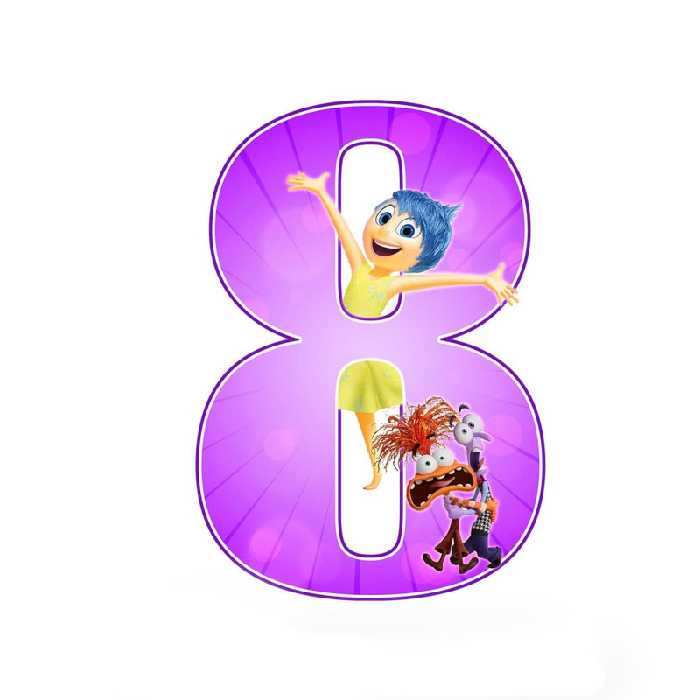 استند رومیزی تولد مدل عدد 8 طرح درون و بیرون